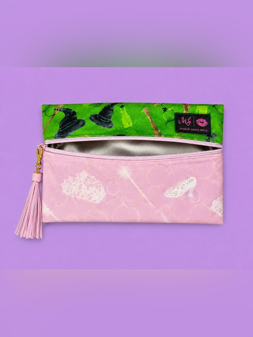 Makeup Junkie Wicked’s  "Popular" cosmetic lay-flat bag travel organizer SMALL